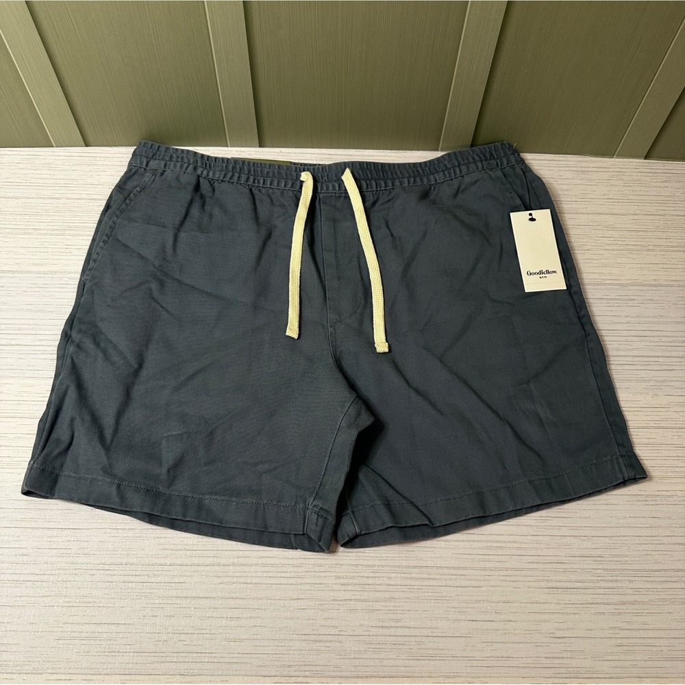 Goodfellow & Co Mens Vintage Shorts Blue Gray 7" Inseam Size L NWT